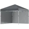 Carpa Plegable Pop-up 3x3 m 2 Paredes Laterales Anti-UV Altura Ajustable Sacos de Arena Bolsa de Transporte Gris... - Ogal.Es
