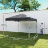 Carpa Plegable Pop-up 3x3 m 2 Paredes Laterales Anti-UV Altura Ajustable Sacos de Arena Bolsa de Transporte Gris... - Ogal.Es