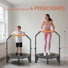 Cama Elástica Plegable Ø102 cm con Mango Ajustable Marco de Acero para Entrenamiento Piernas Cuerpo Negro y Naranja - Ogal.Es
