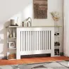 Cubre Radiadores con Estantes Cubreradiador de MDF Diseño Moderno de Listones para Salón Dormitorio 152x19x83 cm... - Ogal.Es