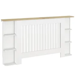 Cubre Radiadores con Estantes Cubreradiador de MDF Diseño Moderno de Listones para Salón Dormitorio 152x19x83 cm... - Ogal.Es
