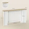 Cubre Radiadores con Estantes Cubreradiador de MDF Diseño Moderno de Listones para Salón Dormitorio 152x19x83 cm... - Ogal.Es