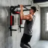 Barra de Dominadas de Pared 2 en 1 Estación Multifuncional para Gimnasio en Casa Carga 200 kg Rojo - Ogal.Es
