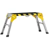 Banco de Trabajo Antideslizante Soporte de Herramientas Plegable de Aluminio con Asa 150 kg 110x32x50 cm Negro - Ogal.Es