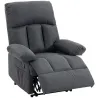 Sillón de Masaje Sillón Relax Reclinable con 8 Puntos de Masaje Función de Calefacción 85x93x103 cm Gris - Ogal.Es