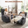 Sillón de Masaje Sillón Relax Reclinable con 8 Puntos de Masaje Función de Calefacción 85x93x103 cm Gris - Ogal.Es