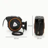 Manguera Compresor Aire 20 m + 2 m Conector de 1/4'' BSP con Soporte para Pared Giratorio 180° Negro - Ogal.Es