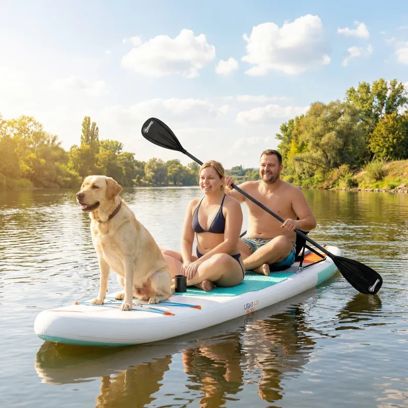 Tabla Paddle Surf Hinchable SUP Extra Largo de 335 cm con Asiento Remo Convertible Aletas Bomba y Mochila Carga ... - Ogal.Es