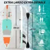 Tabla Paddle Surf Hinchable SUP Extra Largo de 335 cm con Asiento Remo Convertible Aletas Bomba y Mochila Carga ... - Ogal.Es