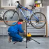 Soporte de Reparación Caballete para Bicicleta con Altura Ajustable y Giratorio 100x100x109-180 cm Negro - Ogal.Es