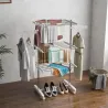 Tendedero Vertical Plegable Tendedero de Ropa con 6 Ruedas 2 Laterales Abatibles Estantes Ajustables y Marco de ... - Ogal.Es