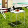 Mesa Plegable de Picnic como una maleta para playa camping 60x45x64cm Aluminio Altura Ajustable - Ogal.Es