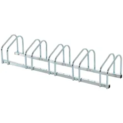 Aparcamiento para 5 Bicicletas Estacionamiento para Aparcar Bicicletas para Interior y Exterior 145x33x27cm Plata - Ogal.Es