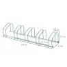 Aparcamiento para 5 Bicicletas Estacionamiento para Aparcar Bicicletas para Interior y Exterior 145x33x27cm Plata - Ogal.Es