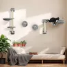 Juego de Escalada para Gatos de Pared 4 Piezas con Hamaca Bola Plataformas 84,5x19x54 cm Gris y Beige - Ogal.Es