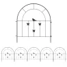 Set de 5 Vallas para Jardín Metálicas 300x70 cm Combinación Libre Barrera para Animales para Patio Césped Negro - Ogal.Es