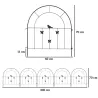 Set de 5 Vallas para Jardín Metálicas 300x70 cm Combinación Libre Barrera para Animales para Patio Césped Negro - Ogal.Es