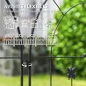 Set de 5 Vallas para Jardín Metálicas 300x70 cm Combinación Libre Barrera para Animales para Patio Césped Negro - Ogal.Es