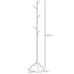 Perchero de Pie de Madera Forma de Árbol con 8 Ganchos para Colgar Ropa Bolsos en Pasillo Entrada 40x40x165 cm B... - Ogal.Es
