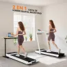 Cinta de Correr Plegable Inclinado Debajo del Escritorio con 2.5HP 0-12 KM/H Pantalla LED Control Remoto y Soporte - Ogal.Es