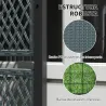 Jardinera con Enrejado de Ratán Jardinera Exterior Grande para Plantas Trepadoras Maceta con Forro Gris Oscuro - Ogal.Es