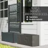 Jardinera con Enrejado de Ratán Jardinera Exterior Grande para Plantas Trepadoras Maceta con Forro Gris Oscuro - Ogal.Es