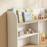 Escritorio Infantil con Estante 3 Compartimentos Abiertos y Cajón para Estudio Entrada 3-8 Años 80x50x100 cm Blanco - Ogal.Es