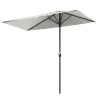 Sombrilla Rectangular 230x130x245 cm Parasol para Pared Media Sombrilla con Manivela Protección UV 30+ Impermeab... - Ogal.Es