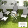 Conjunto de Cojines para Sillas de Comedor y Jardín Impermeable con 2 Amarres de Fijación 42x42x5 cm Crema - Ogal.Es