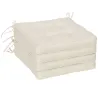 Conjunto de Cojines para Sillas de Comedor y Jardín Impermeable con 2 Amarres de Fijación 42x42x5 cm Crema - Ogal.Es