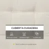 Conjunto de Cojines para Sillas de Comedor y Jardín Impermeable con 2 Amarres de Fijación 42x42x5 cm Crema - Ogal.Es
