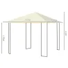 Cenador de Jardín 3x3x2,6 m Pabellón de Exterior Gazebo con Marco de Acero y 8 Orificios de Drenaje Impermeable ... - Ogal.Es