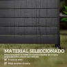 Biombo de 6 Paneles de HDPE 120x174 cm Biombo Separador de Ambientes con Soporte Aspecto de Vetas de Madera Negro - Ogal.Es
