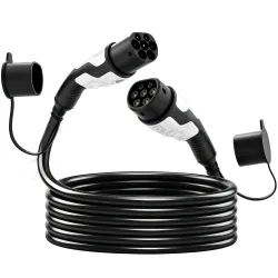 Cable de Carga Coche Eléctrico Tipo 2, 22kW 32A Modo 3 Trifásico 5m con IP65 Paño de Limpieza y Bolsa para EV y ... - Ogal.Es