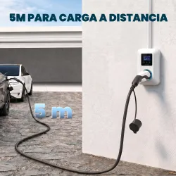 Cable de Carga Coche Eléctrico Tipo 2, 22kW 32A Modo 3 Trifásico 5m con IP65 Paño de Limpieza y Bolsa para EV y ... - Ogal.Es