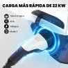 Cable de Carga Coche Eléctrico Tipo 2, 22kW 32A Modo 3 Trifásico 5m con IP65 Paño de Limpieza y Bolsa para EV y ... - Ogal.Es