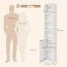 Estantería para Libros de 6 Niveles Librería Alta y Estrecha con 4 Estantes Abiertos Puerta y Estante Ajustable ... - Ogal.Es
