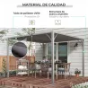 Cenador de Jardín 3x3 m con Diseño de Lamas Superior Giratorio hasta 135° Protección UV 50+ y Marco de Aluminio ... - Ogal.Es