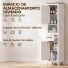 Armario de Baño Alto y Estrecho Rústico con Cajón Estante Abierto Puertas y Estantes Ajustables 34,5x30x148 cm B... - Ogal.Es