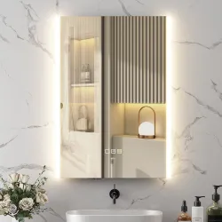Espejo de Baño con Luz LED 70x50 cm con 3 Colores de Luz Función Antivaho Función de Memoria IP44 Horizontal/Ver... - Ogal.Es