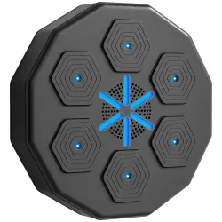 Máquina Boxeo Musical Pared con Conexión Bluetooth y Luces LED para Adultos y Niños en Casa Gimanasio Negro - Ogal.Es