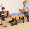 Mesa Multijuegos Plegable 13 en 1 con Futbolines para Niños Billar Ping-pong Hockey Ajedrez Damas y Backgammon - Ogal.Es