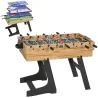 Mesa Multijuegos Plegable 13 en 1 con Futbolines para Niños Billar Ping-pong Hockey Ajedrez Damas y Backgammon - Ogal.Es