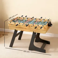 Mesa Multijuegos Plegable 13 en 1 con Futbolines para Niños Billar Ping-pong Hockey Ajedrez Damas y Backgammon - Ogal.Es