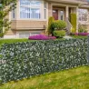 Valla de Enrejado Expandible de 2 Piezas con Hojas 295x70 cm Seto Artificial de Mimbre para Jardín Balcón Verde - Ogal.Es