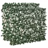 Valla de Enrejado Expandible de 2 Piezas con Hojas 295x70 cm Seto Artificial de Mimbre para Jardín Balcón Verde - Ogal.Es