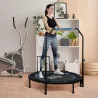 Cama Elástica Plegable Ø102 cm con Mango Ajustable Marco de Acero para Entrenamiento Piernas Cuerpo Azul y Negro - Ogal.Es