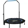Cama Elástica Plegable Ø102 cm con Mango Ajustable Marco de Acero para Entrenamiento Piernas Cuerpo Azul y Negro - Ogal.Es