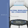 Cama Elástica Plegable Ø102 cm con Mango Ajustable Marco de Acero para Entrenamiento Piernas Cuerpo Azul y Negro - Ogal.Es