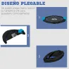 Cama Elástica Plegable Ø102 cm con Mango Ajustable Marco de Acero para Entrenamiento Piernas Cuerpo Azul y Negro - Ogal.Es